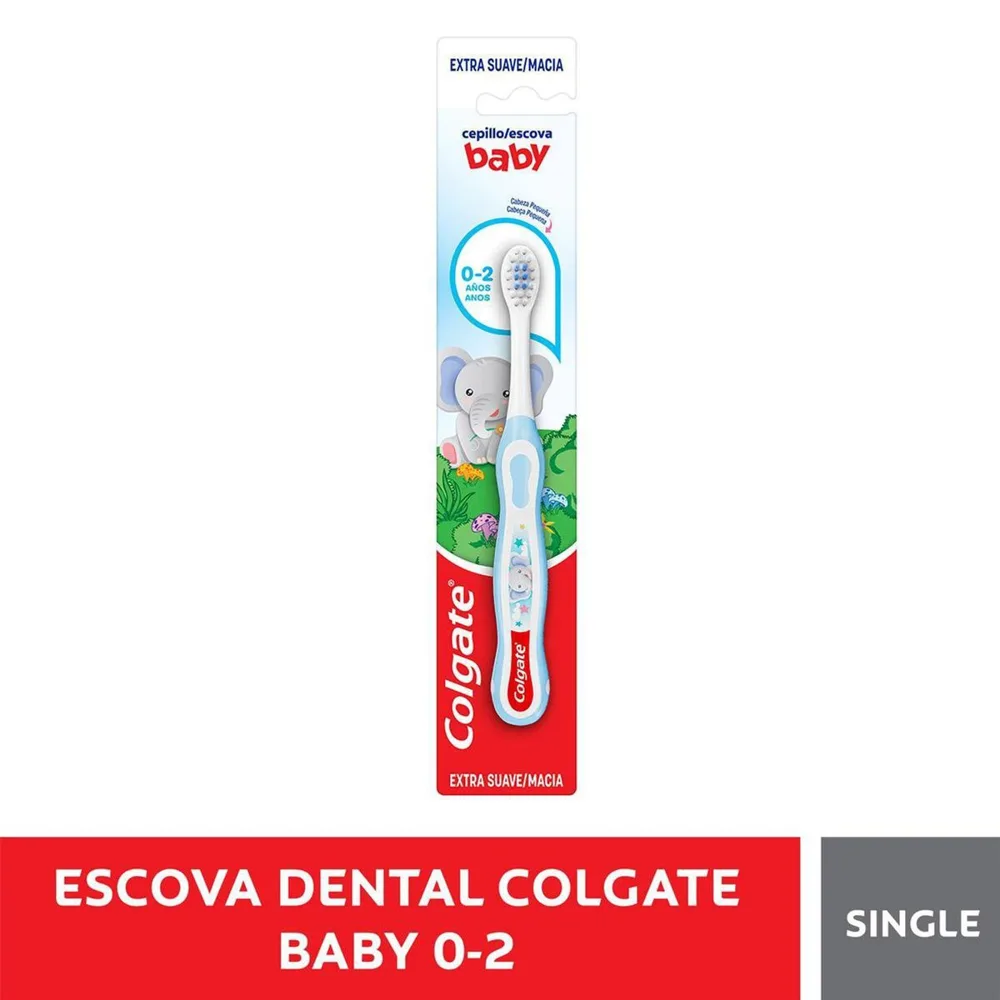 Escova Dental Infantil Colgate My First Cerdas Extra Macias 0 a 2 anos 1 Unidade
