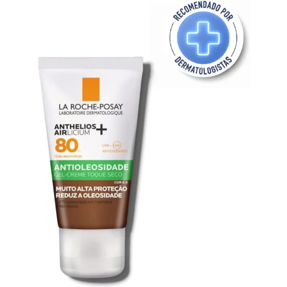 Protetor Solar Facial La Roche-Posay Anthelios Airlicium+ FPS80 Cor 6.0 40g