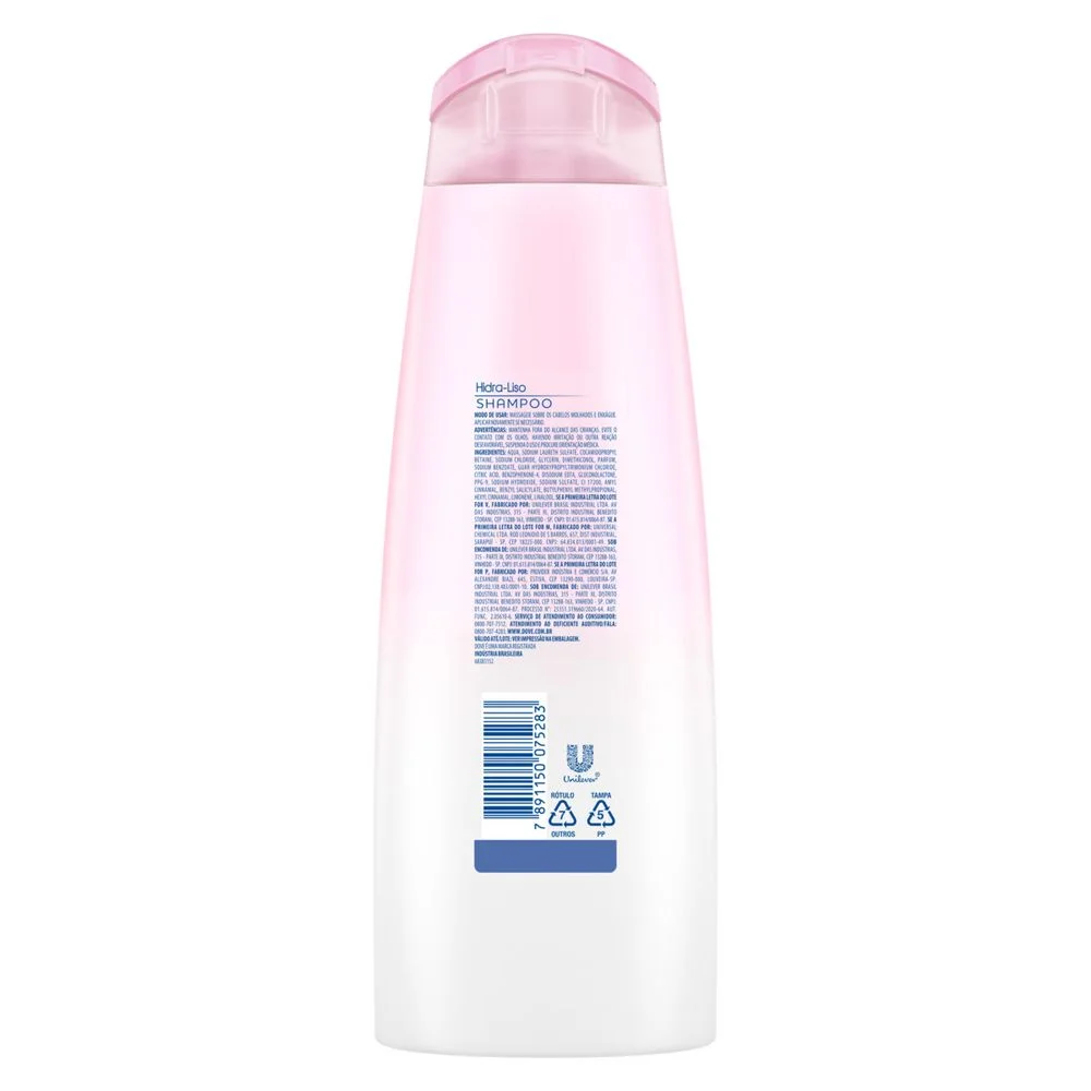 Shampoo Dove Hidra-Liso + Hialurônico 400ml