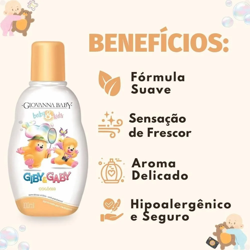 Colônia Infantil Giovanna Baby Giby 0 a 5 Anos 100ml