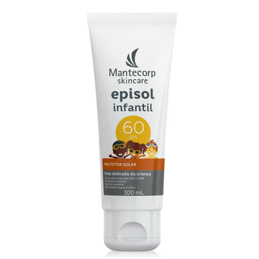 Protetor Solar Episol Infantil FPS60 Resistente à Água 100ml