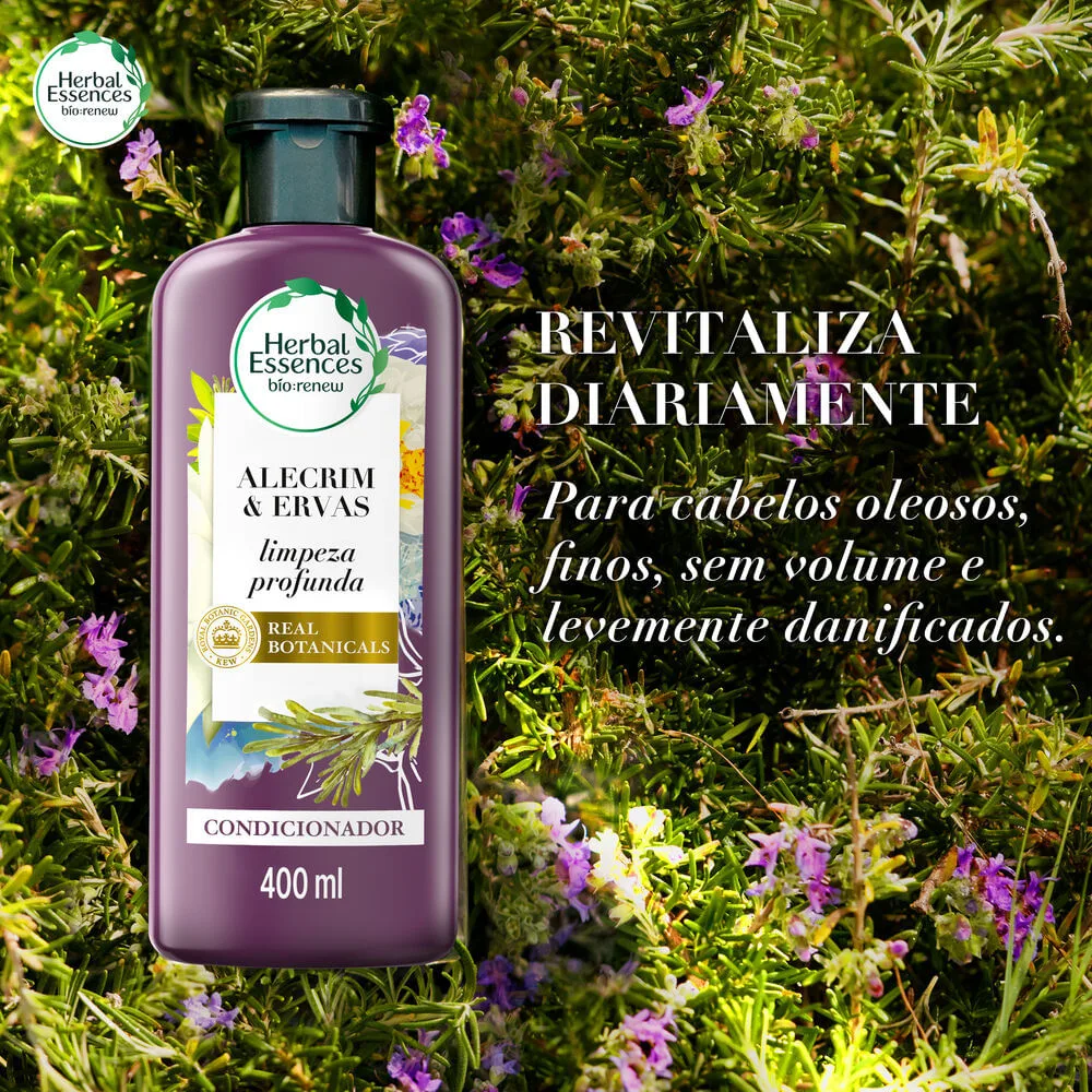 Condicionador Herbal Essences Bio Renew Limpeza Profunda Alecrim e Ervas 400ml