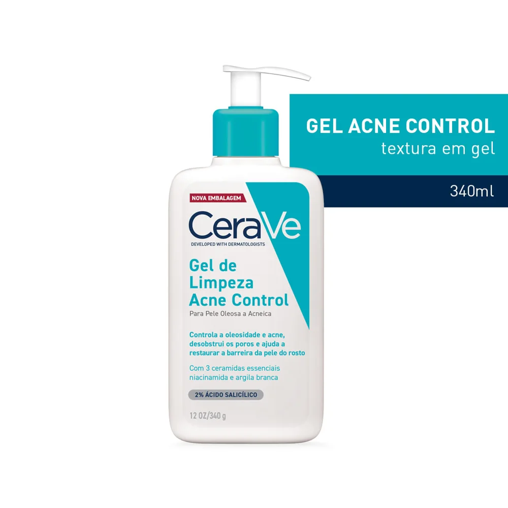 Gel de Limpeza Facial CeraVe Acne Control 340g