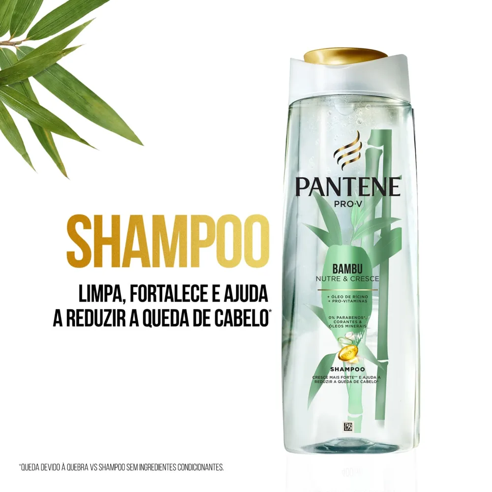Kit Shampoo Pantene Pro-V Bambu 400ml 1 Unidade + Condicionador Pantene Pro-V Bambu 175ml 1 Unidade
