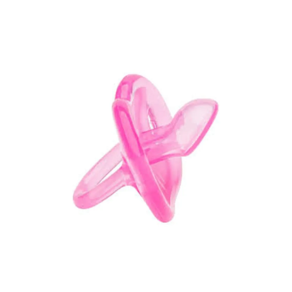 Chupeta Lolly Kinddy Ortodôntica +6 meses 100% Silicone Rosa Tamanho 2 1 Unidade