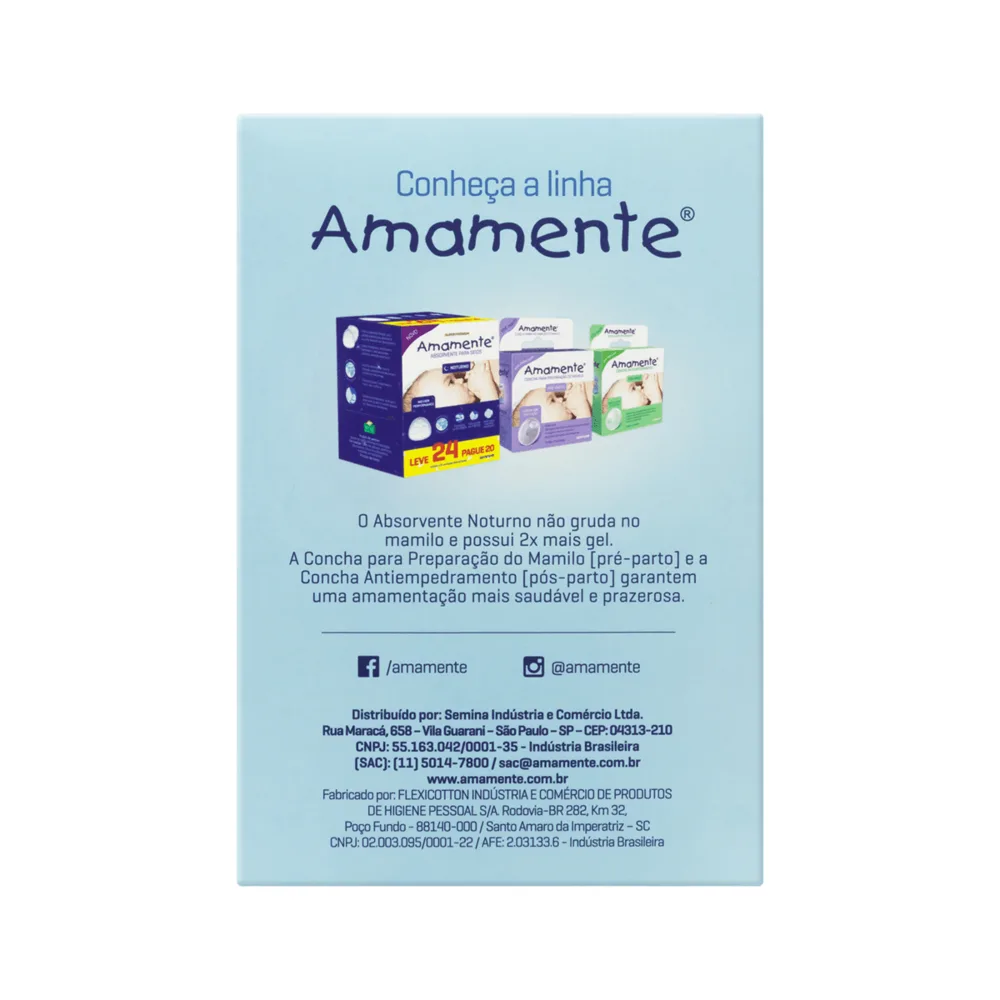 Absorvente para Seios Amamente Descartável Leve 30 Pague 24 30 Unidades