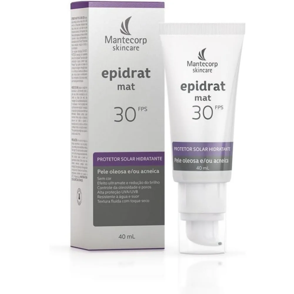 Protetor Solar Facial Epidrat Mat FPS30 Acabamento Matte 40ml