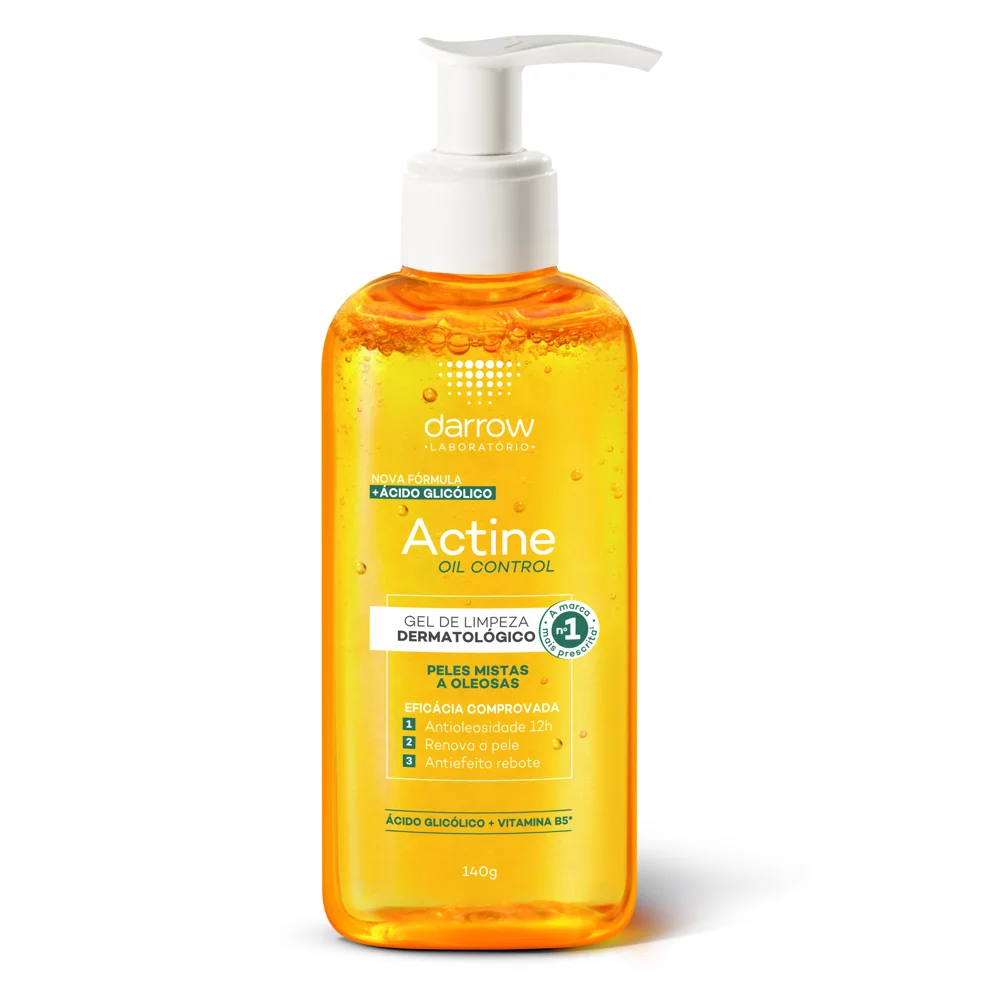 Gel de Limpeza Facial Darrow Actine Oil Control Pele Mista a Oleosa 140g