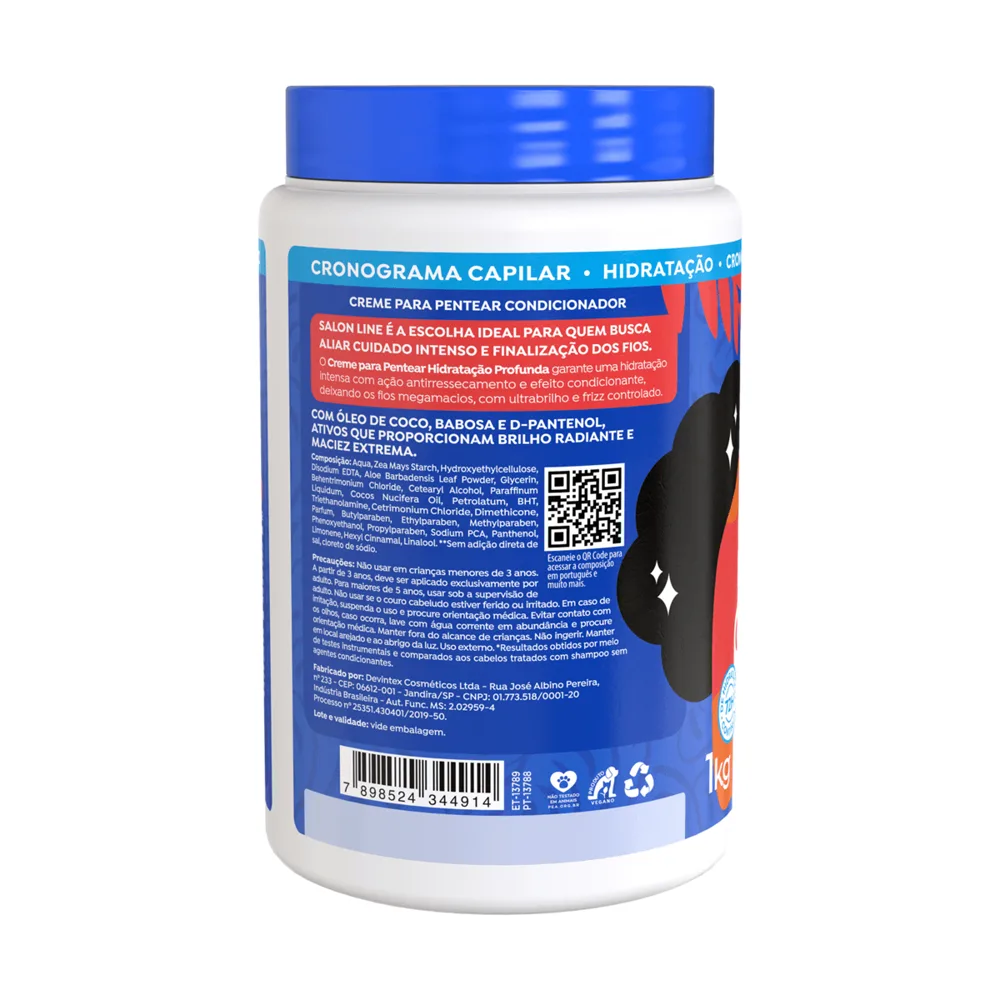 Creme de Pentear Salon Line Hidratação Profunda Vegano 1Kg