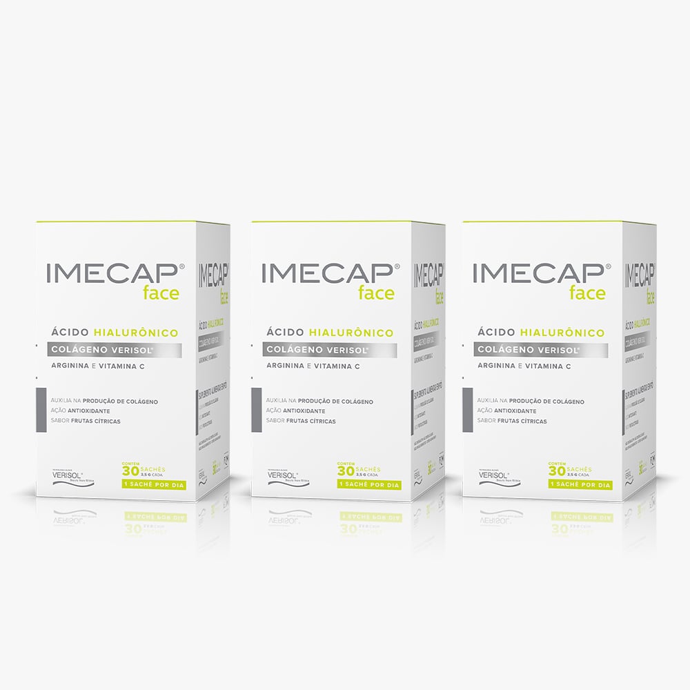 Kit Imecap Face Colágeno em Sachê 3 Unidades