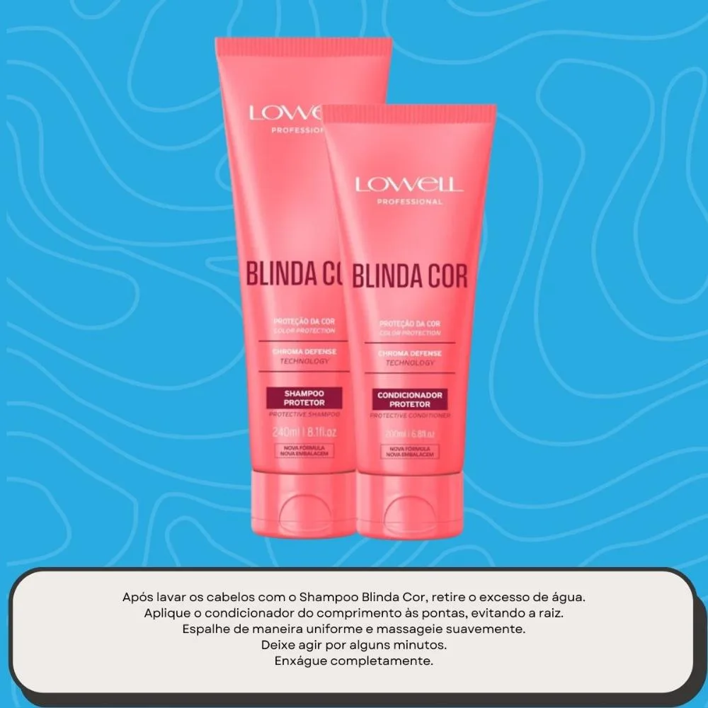 Lowell Blinda Cor - Kit Shampoo e Condicionador Protetor