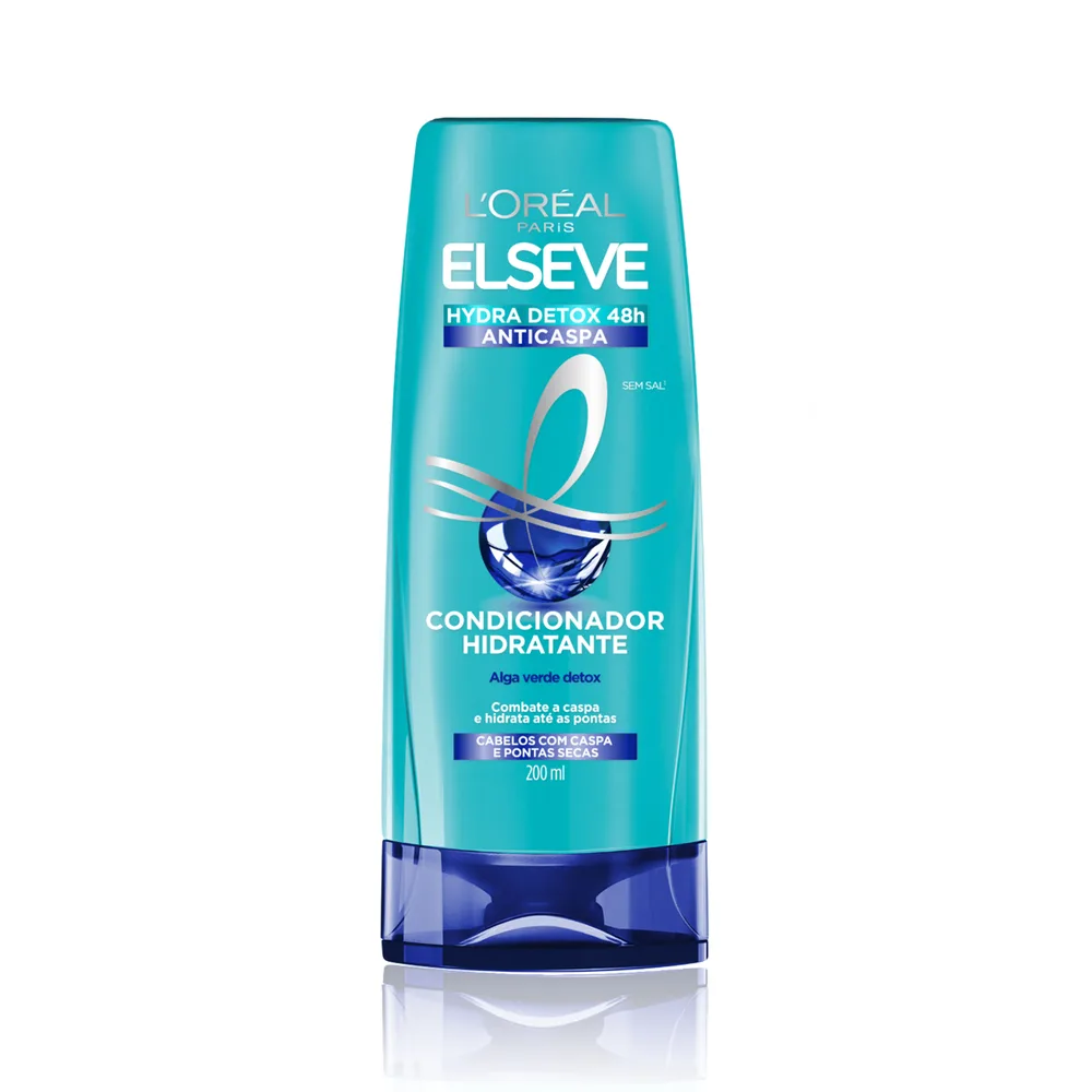 Condicionador Elseve Hydra Detox Anticaspa 48h Reequilibrante 200ml