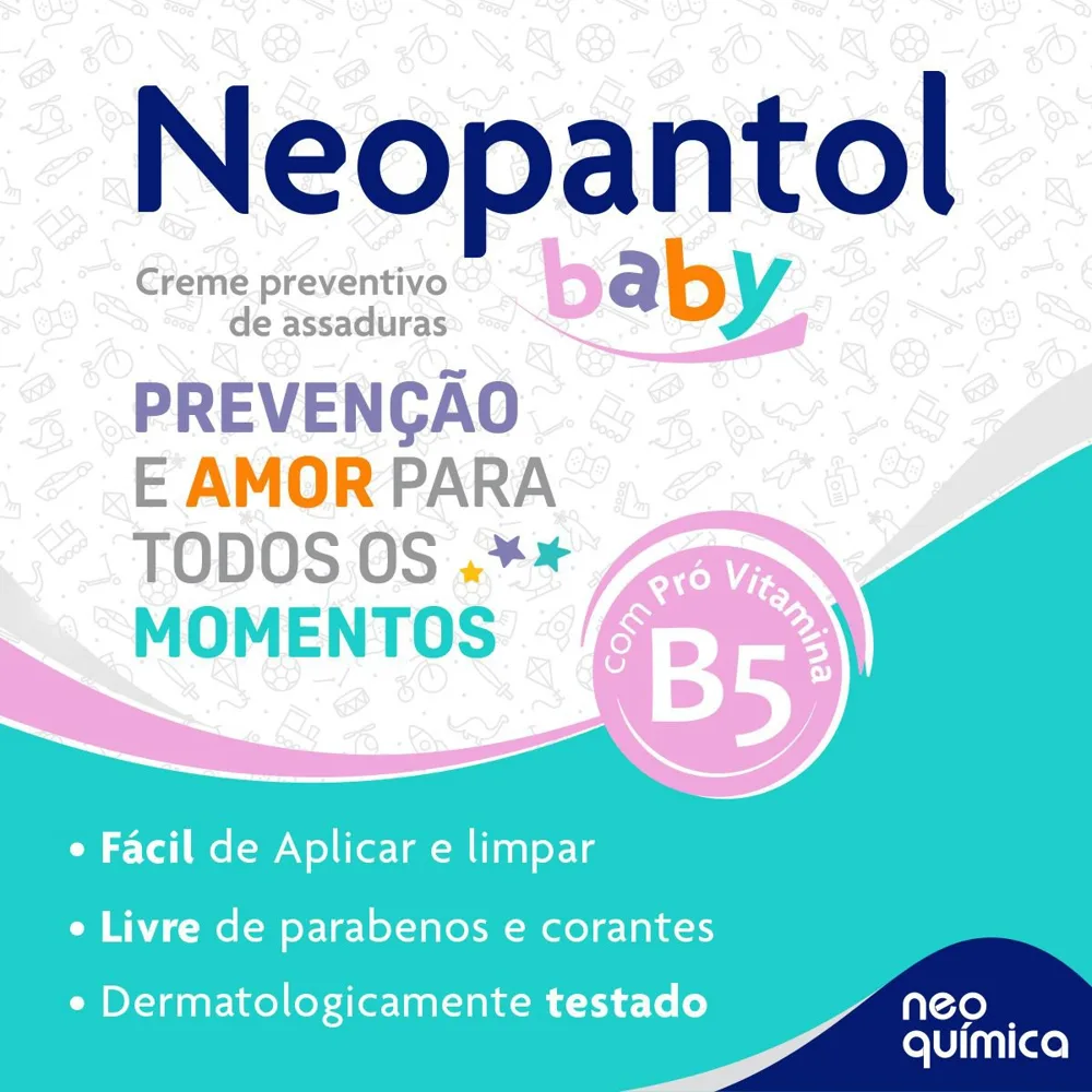 Creme Antiassaduras Neopantol Baby com Pró-Vitamina B5 Sem Fragrância 30g