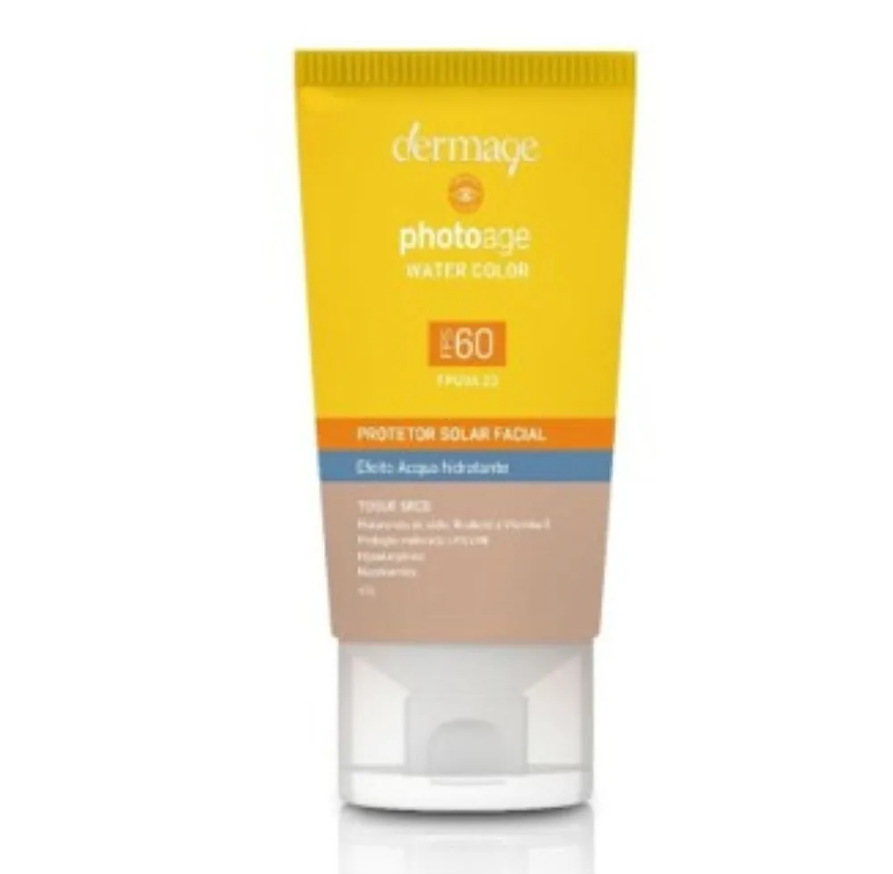 Protetor Solar Facial Dermage Photoage Water Color Toque Seco Uva 23 Fps60 40g