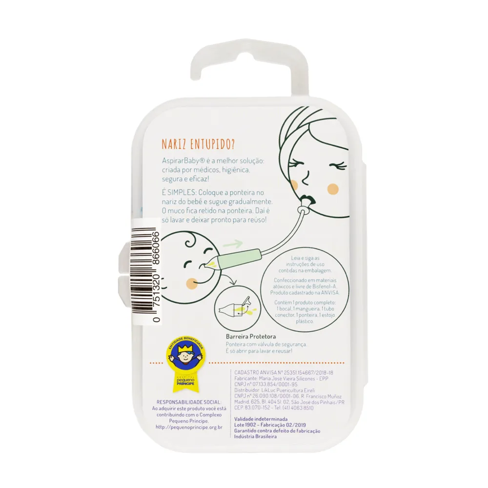 Aspirador Nasal Likluc Aspirar Baby 1 Unidade