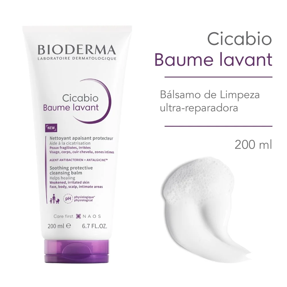 Bálsamo de Limpeza Bioderma Cicabio  Baume Lavant 200ml