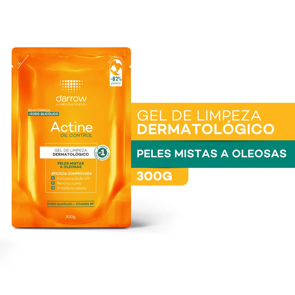 Gel de Limpeza Facial Darrow Actine Oil Control Peles Mistas a Oleosas 300g