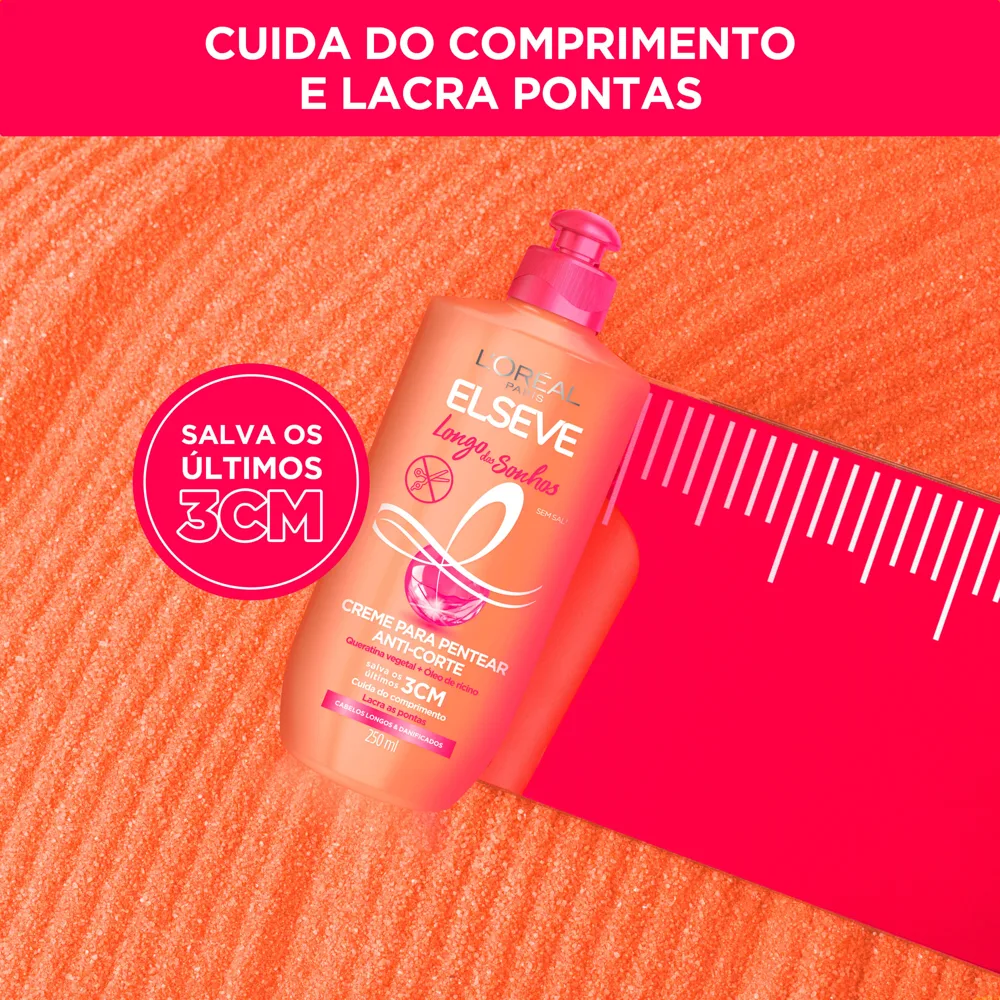 Creme de Pentear Elseve Longo dos Sonhos Anti-corte 250ml