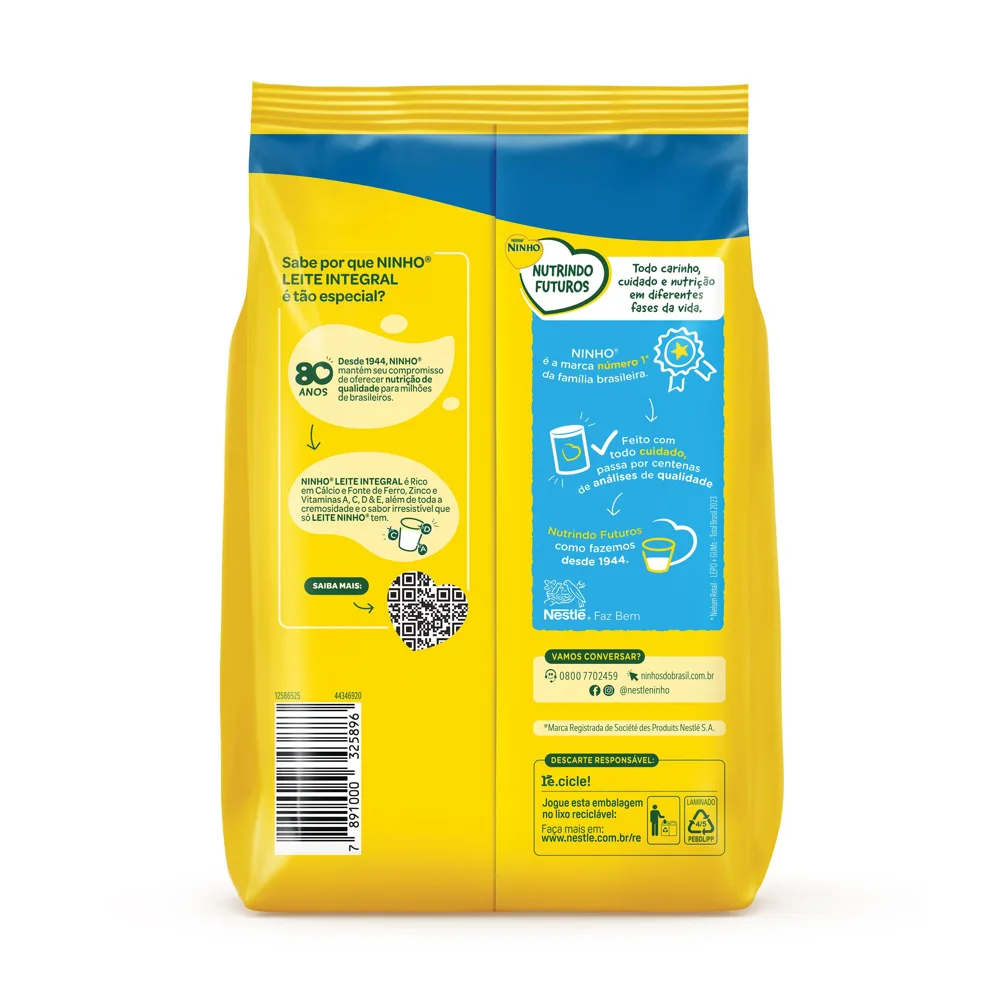 Leite em Pó Ninho Integral Sachet 750g