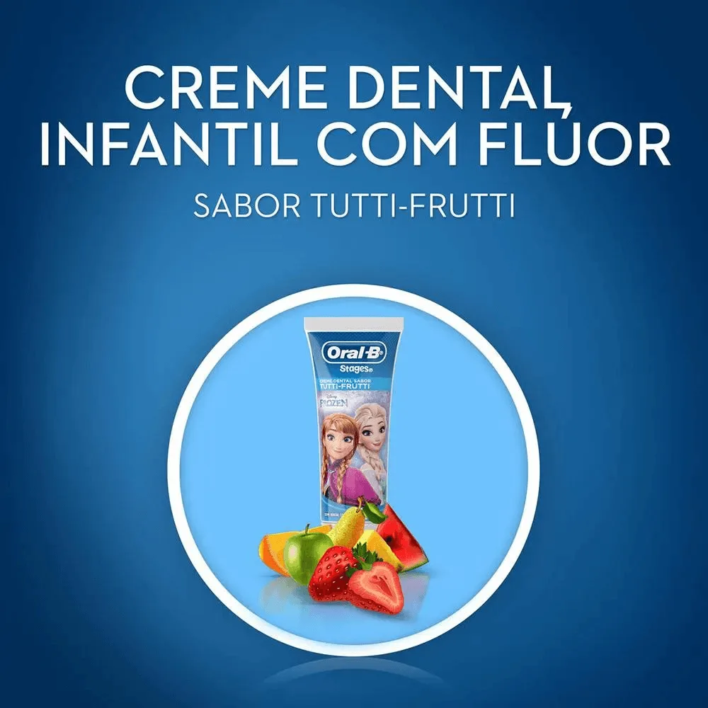 Creme Dental Infantil Oral-B Stages Frozen com Flúor 100g