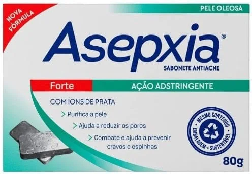 Sabonete em Barra Facial Asepxia Forte Ação Adstringente 80g