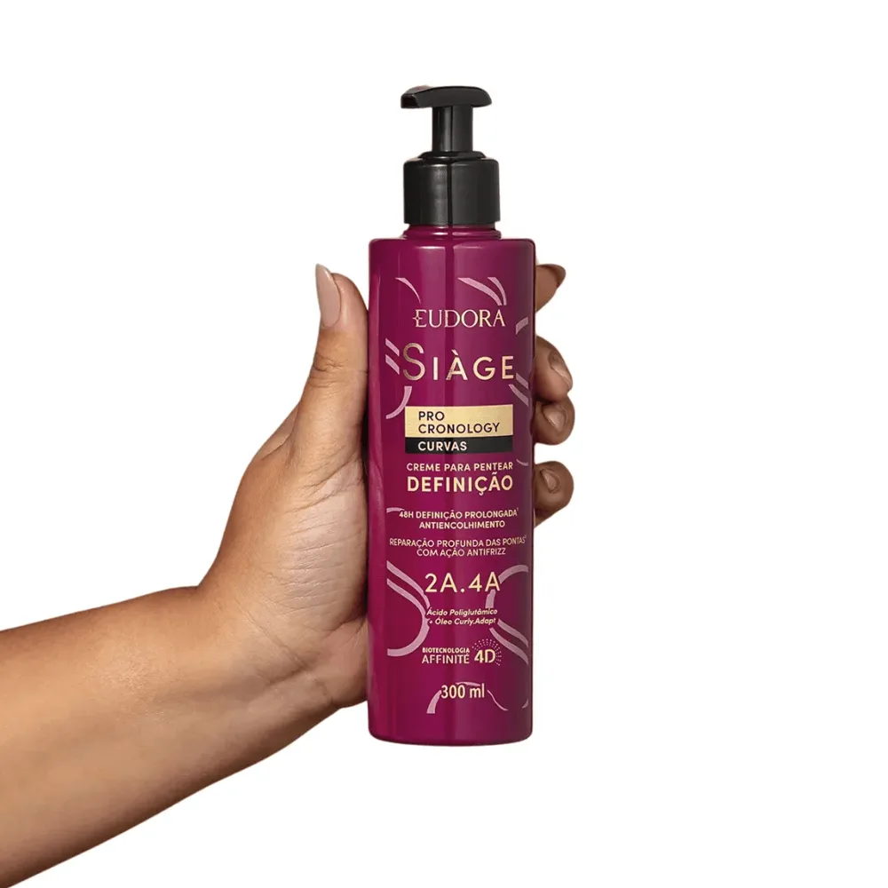 Creme Para Pentear Eudora Siàge Pro Cronology Curvas Volume 300ml