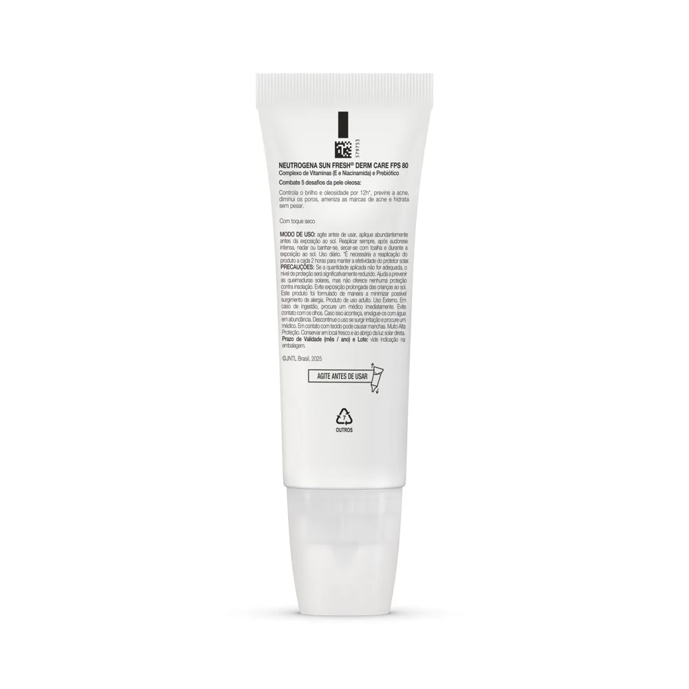 Protetor Solar Neutrogena Facial Toque Seco Com Cor 3.0 Fps80 Sun Fresh 40ml