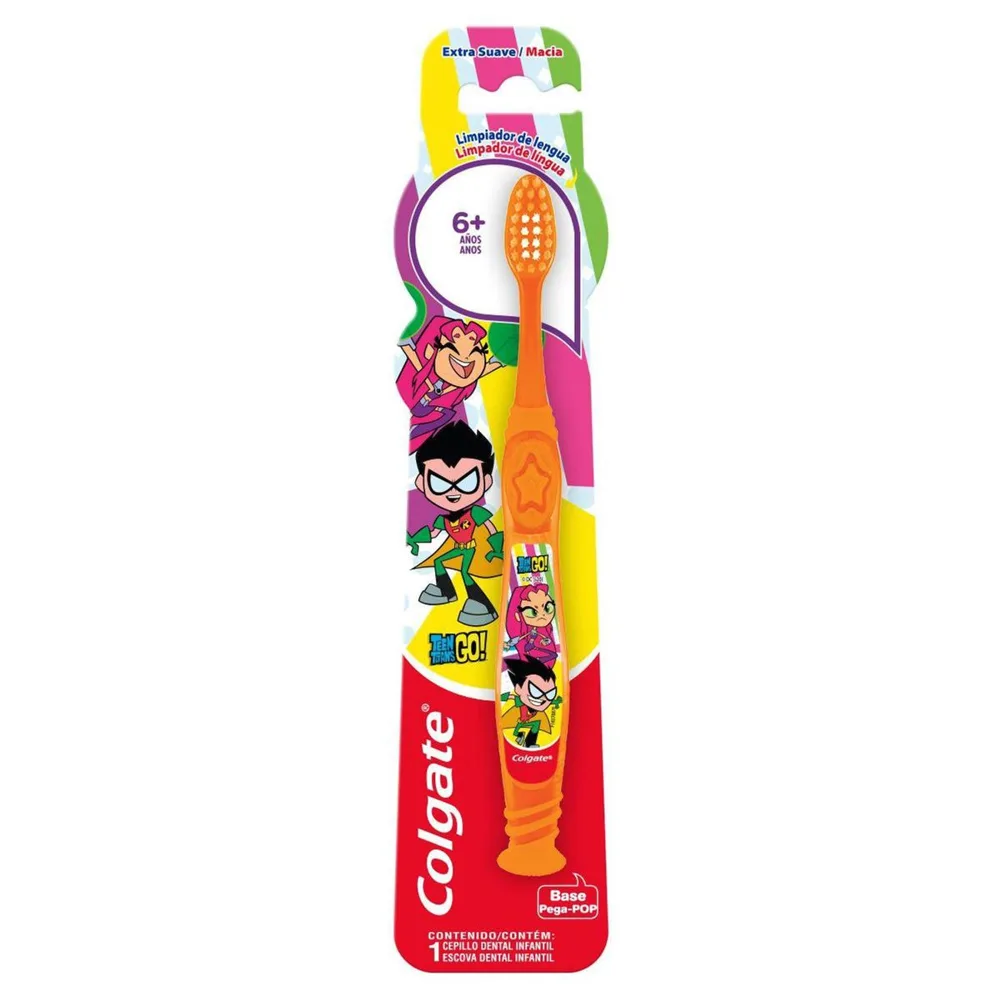 Escova Dental Infantil Colgate Smiles Titans Go! Extra Macia +6 anos 1 Unidade