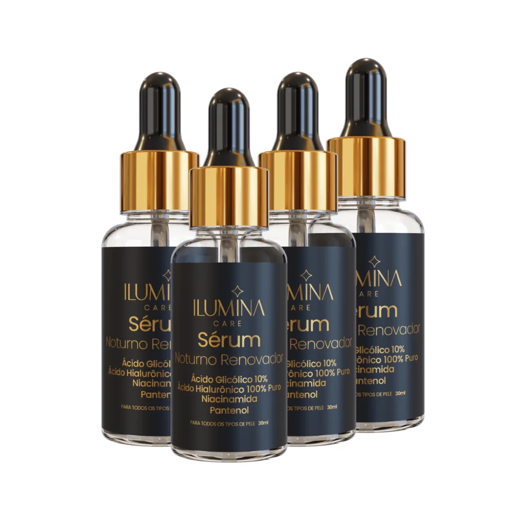 Kit 4 Sérum Noturno Ácido Glicólico