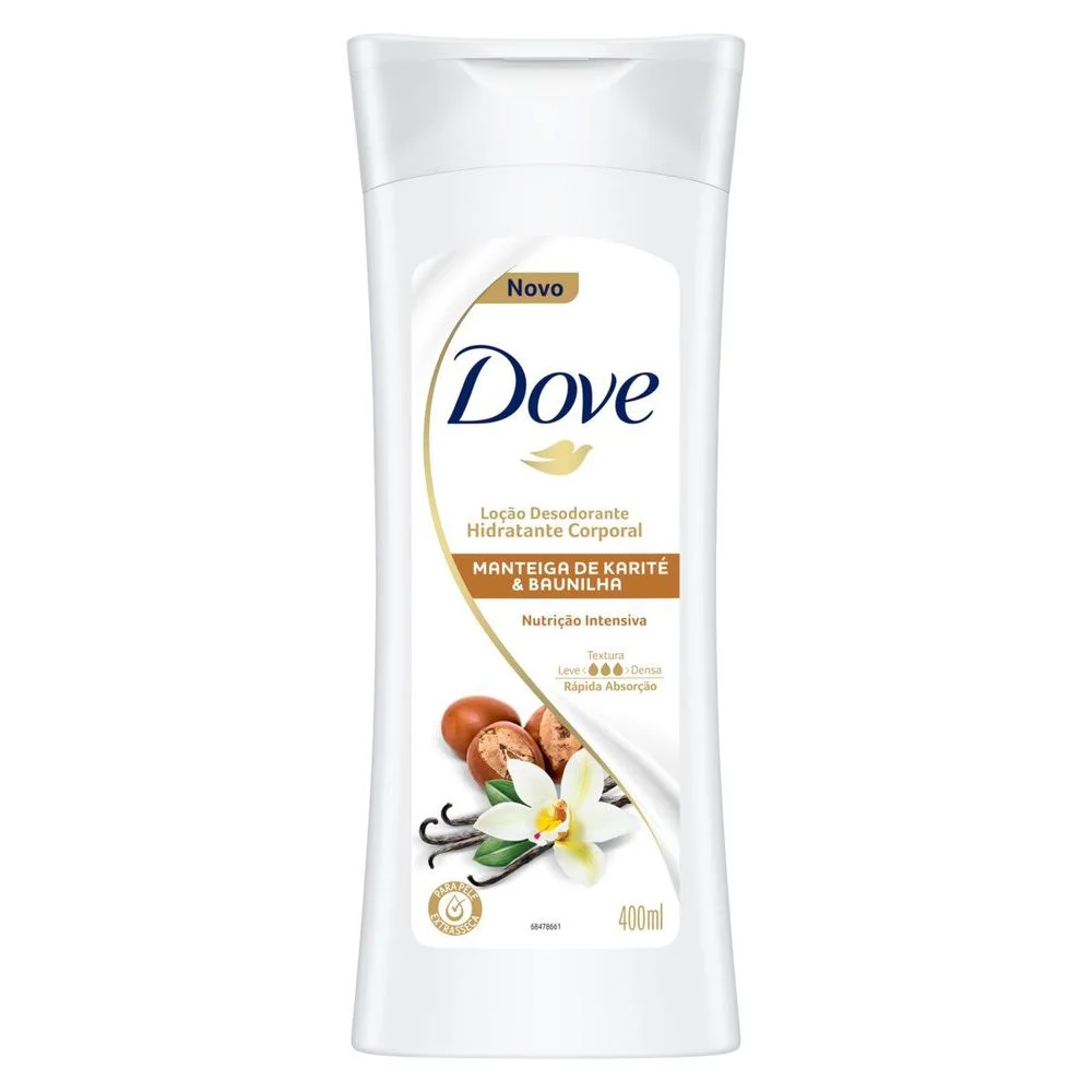 Loção Corporal Dove Nutrição Intensiva com Manteiga de Karité e Baunilha 400ml