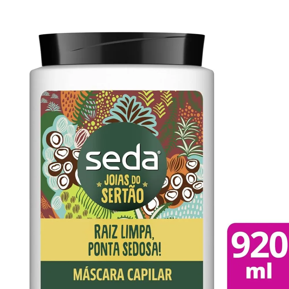 Creme de Pentear Seda Joias do Sertão Raiz Limpa Ponta Sedosa! Babosa + Óleo de Coco 920g