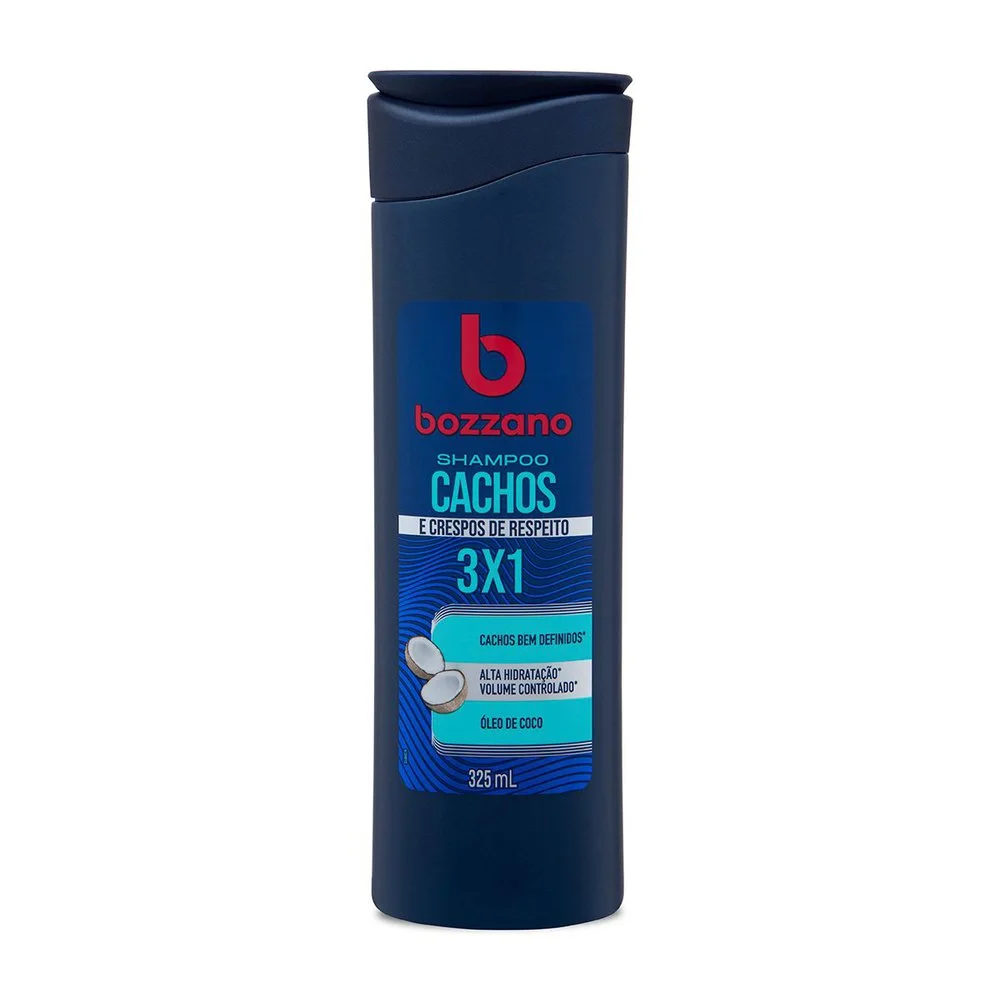 Shampoo Bozzano Cachos 3 x 1 Óleo de Coco 325ml