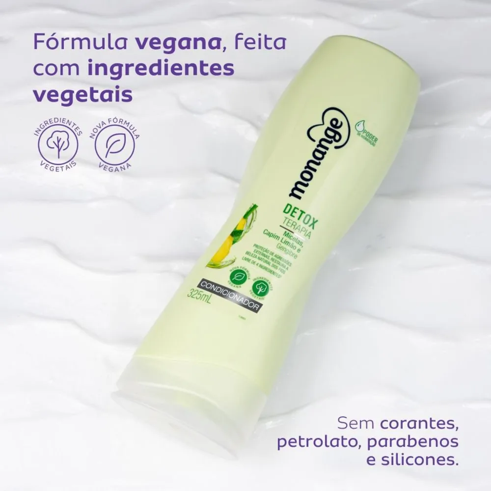 Condicionador Monange Detox Terapia Menta, Gengibre e Capim-limão  325ml