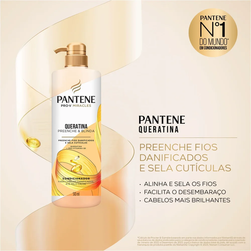 Condicionador Pantene Pro-V Miracles Queratina Preenche & Blinda 510ml