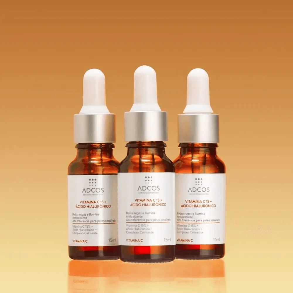 Sérum Adcos Anti Idade com Vitamina C 15 e Ácido Hialurônico 15ml