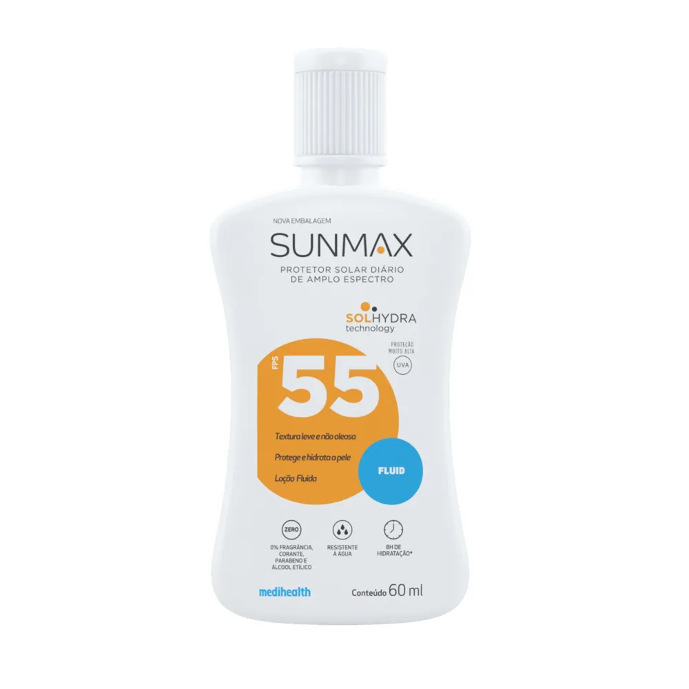 Protetor Solar Facial Sunmax Fluid FPS55 60ml
