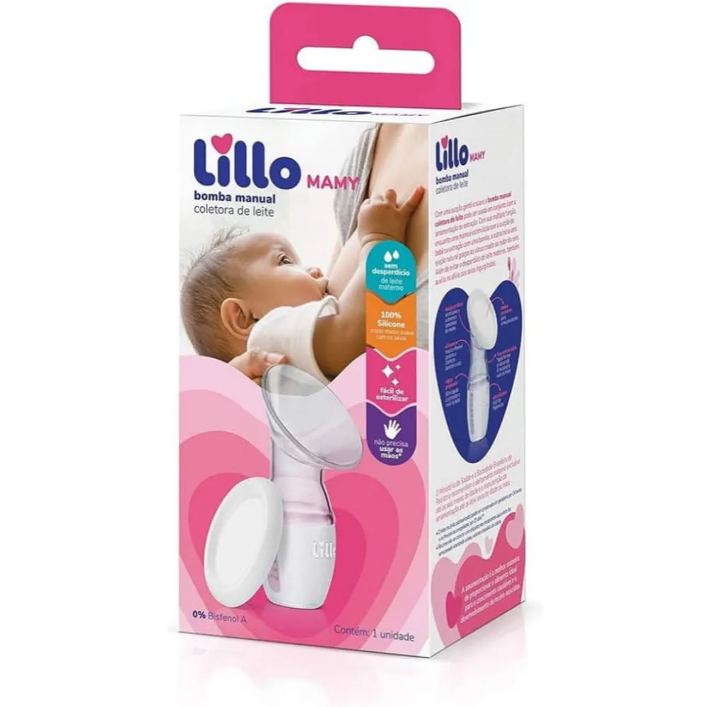 Bomba de Tirar Leite Lillo Mamy Manual Tampa Protetora Silicone 90ml 1 Unidades
