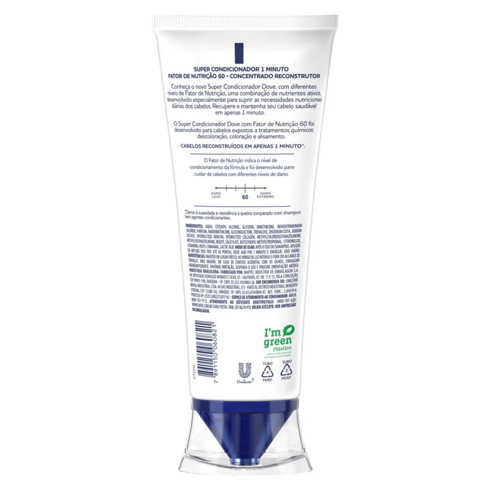 Super Condicionador Dove 1 Minuto Fator de Nutrição 60 170ml