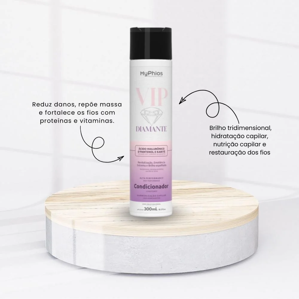 MyPhios - Condicionador VIP Diamante Hidratação Brilho Intenso 300ml