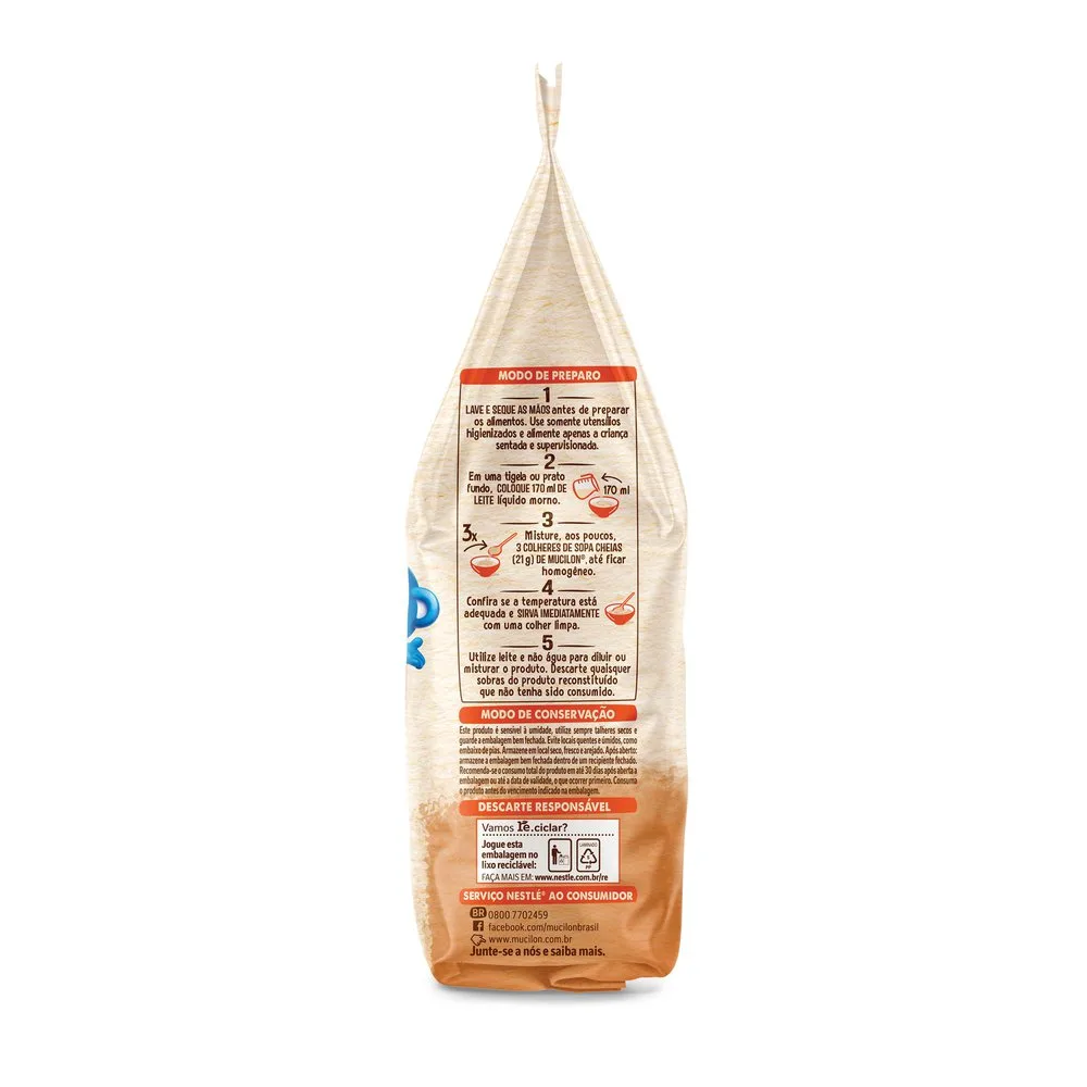 Cereal Infantil Mucilon 5 Cereais +6 meses Sem Adição de Açúcares 180g