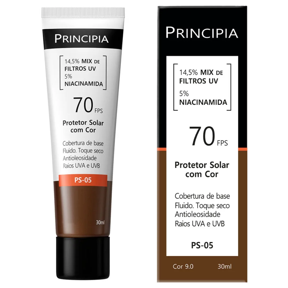 Protetor Solar Facial Principia Ps-05 Cor 9.0 Fps60 30ml