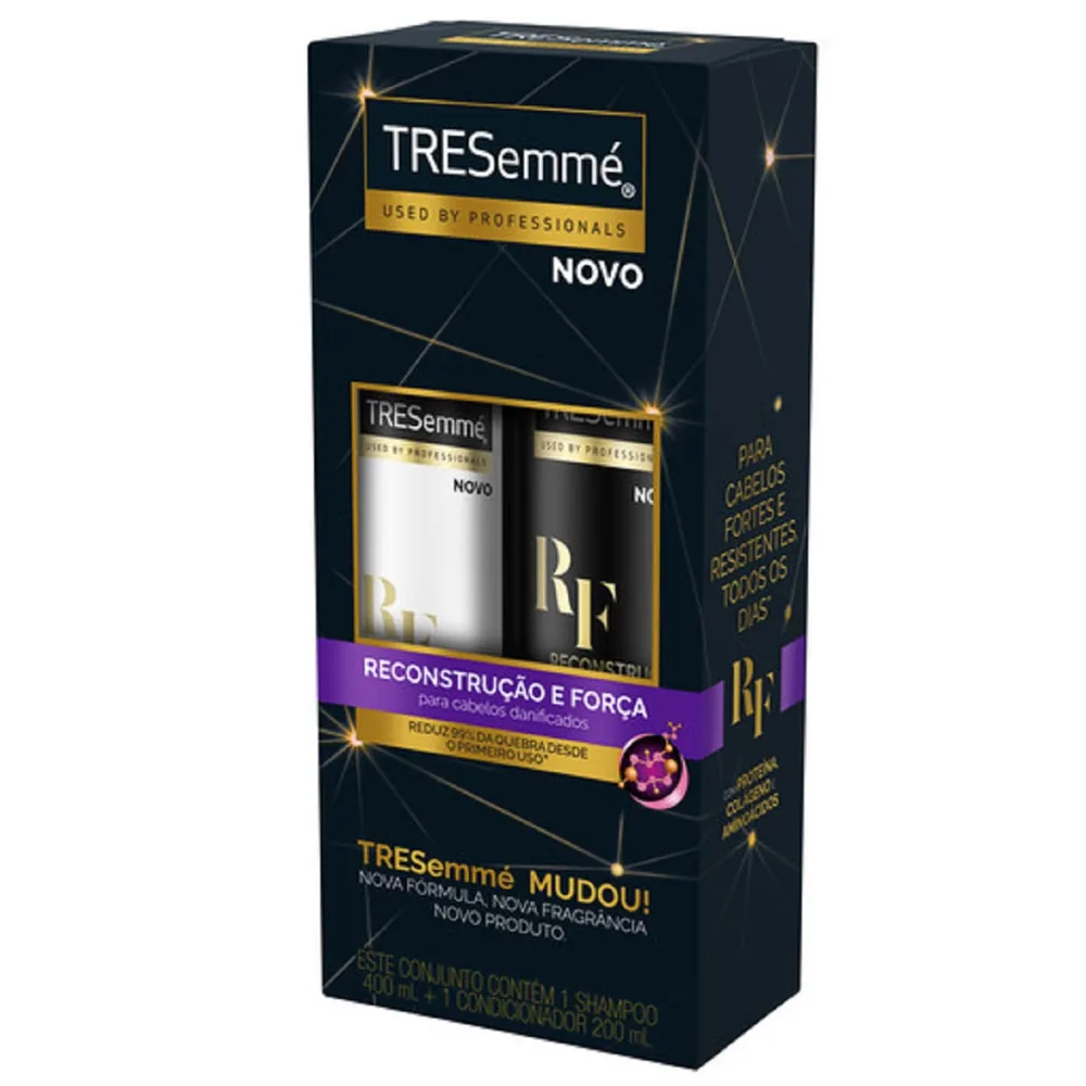 Kit Shampoo TRESemmé Reconstrução e Força 400ml 1 Unidade + Condicionador TRESemmé Reconstrução e Força 200ml 1 Unidade