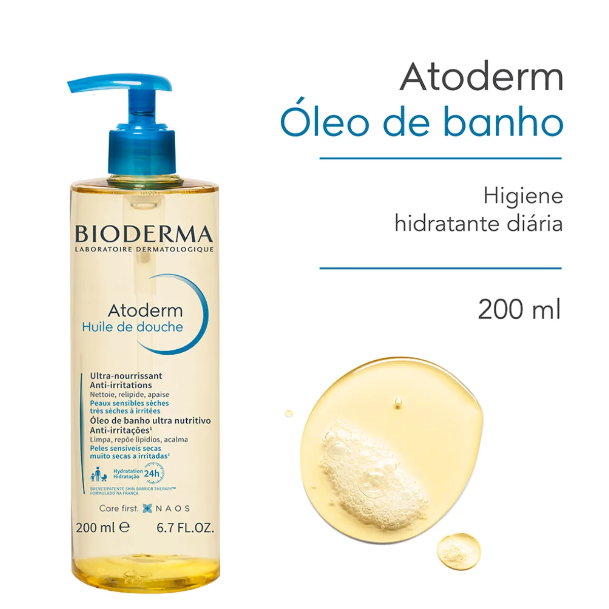 Bioderma Atoderm Óleo de Banho Ultra-Nutritivo 200ml
