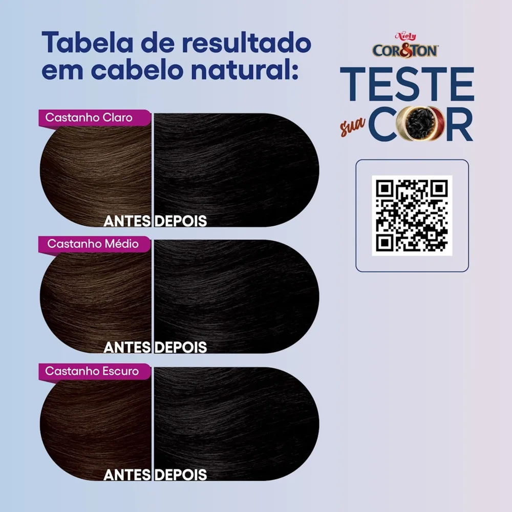Tintura Cor&Ton Niely 0% Amonia 2.0 Preto