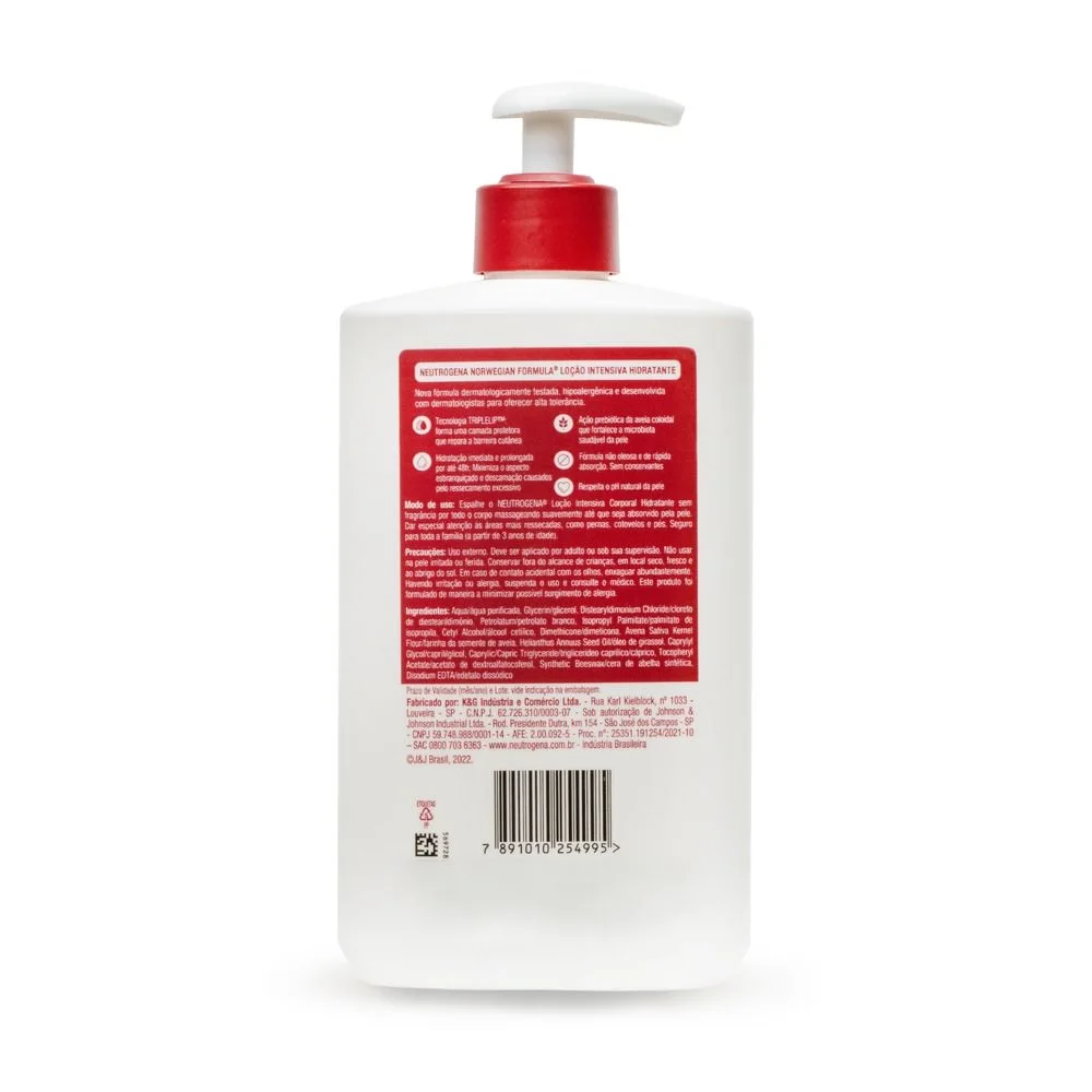 Loção Corporal Neutrogena Norwegian Formula Hidratante Intensiva Sem Fragrância 400ml