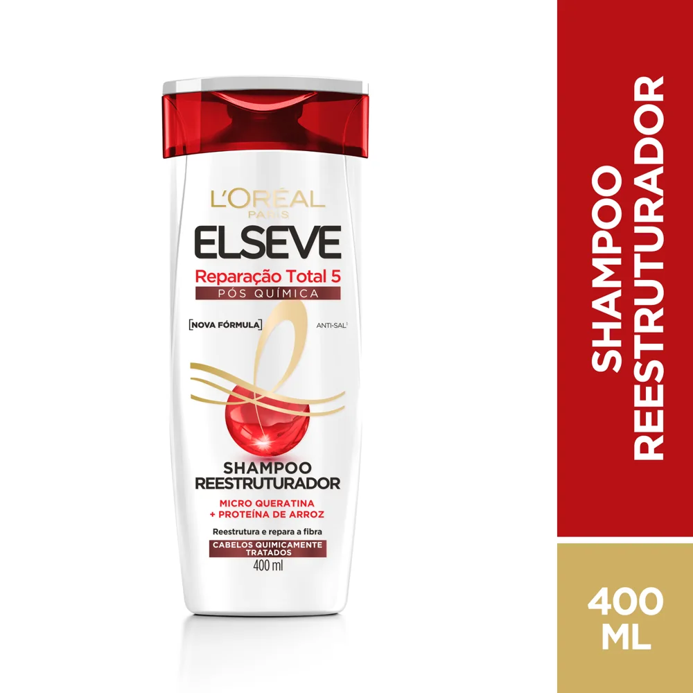 Shampoo Elseve Reparação Total 5 Especial Química Reconstrutor 400ml