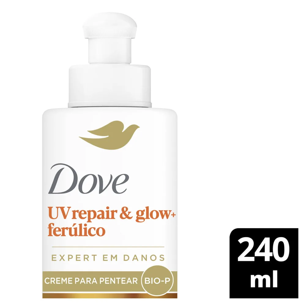 Creme Para Pentear Dove Uv Repair & Glow + Ferúlico 240ml