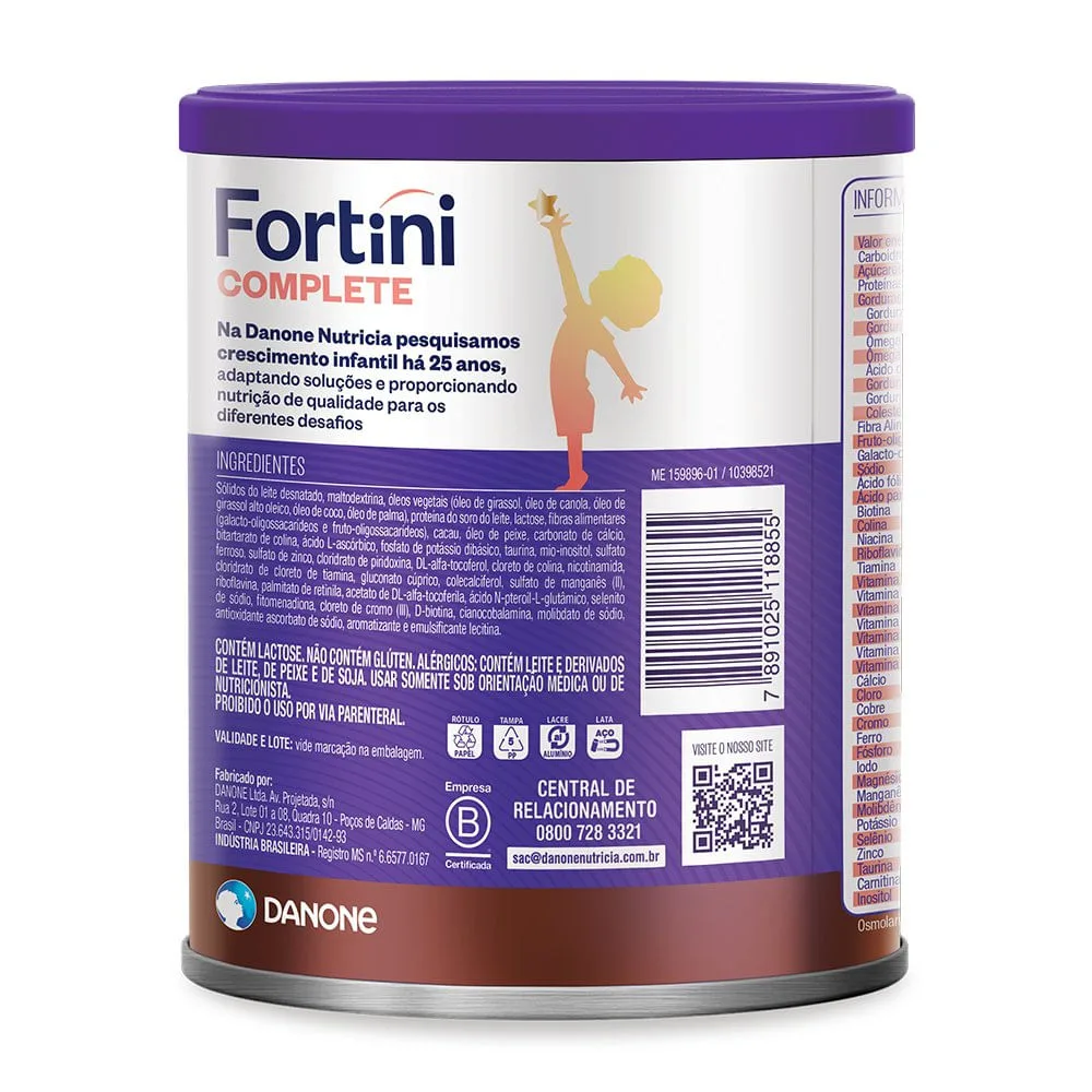 Suplemento Alimentar Infantil Fortini Complete Sabor Chocolate 800g
