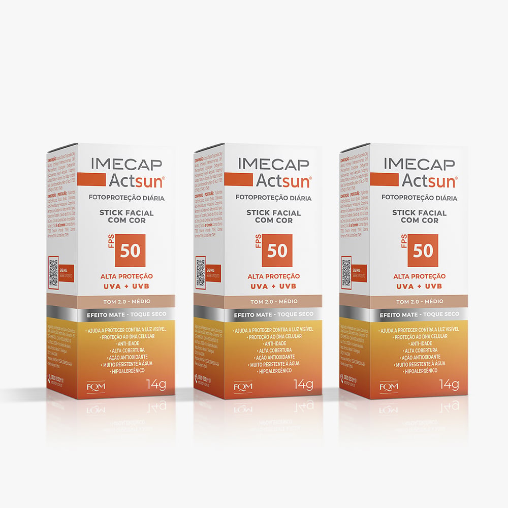 Kit Actsun Bastão Médio 3 Un
