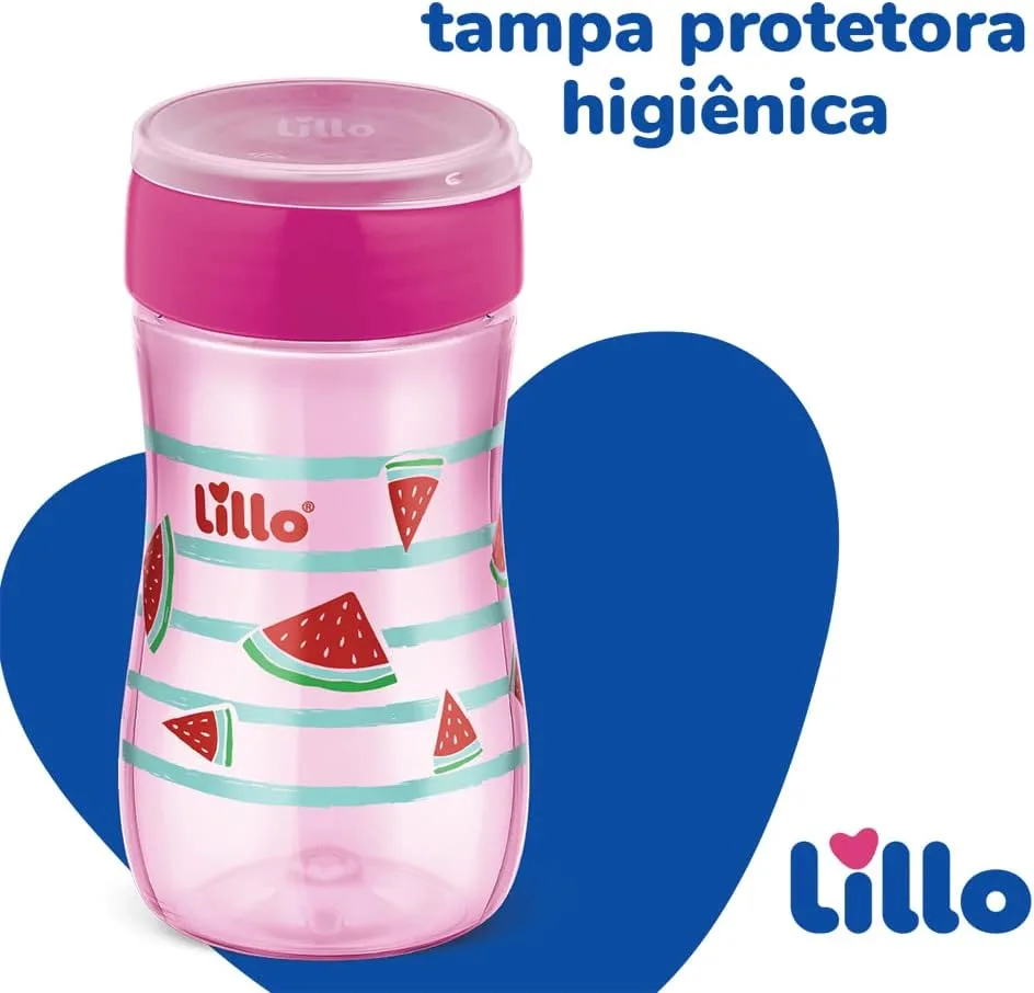 Copo de Transição Lillo Super Evolution 360º +8 meses Antivazamento Rosa 300ml 1 Unidades